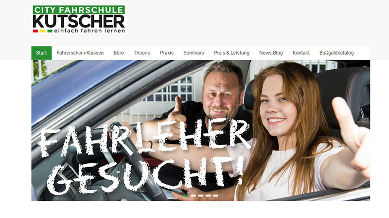 City Fahrschule Kutscher Website