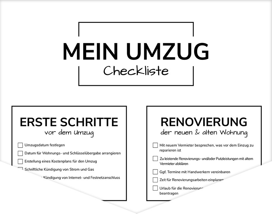 Mein Umzug Checkliste