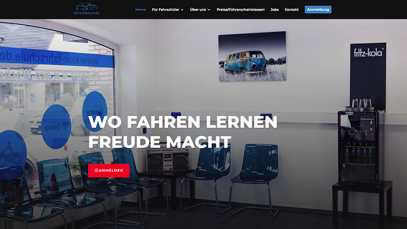 Kio's Fahrschule Website